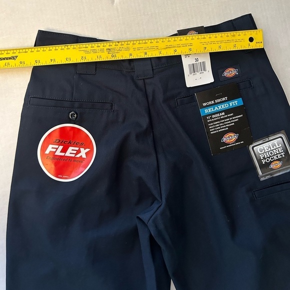 Dickies Flex mens dark Navy relaxed fit work wrinkle resist shorts Sz-30 NWT V5 - Picture 12 of 14